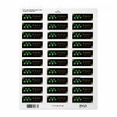 Elegante Groene Kerstversiering Etiket (Full Sheet)