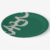 Elegante Groene Klasse van 2025 Graduation Party Papieren Bordje (Gekanteld)