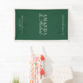 Elegante Groene Klasse Welkom Trouw Spandoek (Insitu)