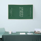 Elegante Groene Klasse Welkom Trouw Spandoek (Beurs)