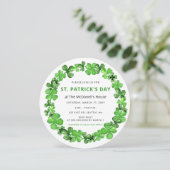 Elegante groene klaver Shamrock St Patricks Day Kaart (Staand voorkant)