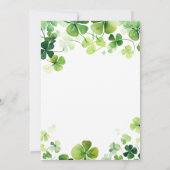 Elegante groene klaver Shamrock St Patricks Day Kaart (Achterkant)