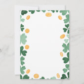 Elegante Groene Klaver St. Patrick's Dag Feest Kaart (Achterkant)