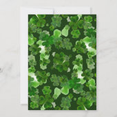 Elegante Groene Klaver St. Patrick's Dag Feest Kaart (Achterkant)