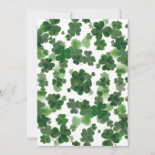 Elegante Groene Klaver St. Patrick's Dag Feest Kaart (Achterkant)