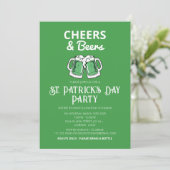 Elegante groene klaver St. Patrick's Day-feest Kaart (Staand voorkant)