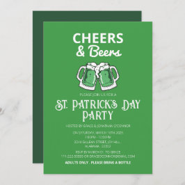 Elegante groene klaver St. Patrick's Day-feest Kaart