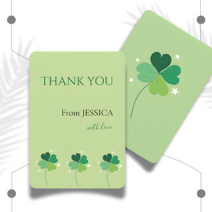 Elegante Groene Klaver Zazzle Bedankkaart
