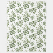 Elegante groene klaverpatroon fleece deken (Voorkant)