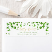 Elegante groene klavertjes Irish St. Patrick's Day Etiket (Insitu)