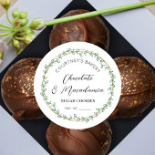 Elegante groene krans bakkerij cupcakes koekjes ronde sticker