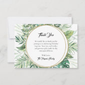 Elegante groene krans Orthodoxe Christelijke doop Bedankkaart (Voorkant)