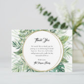 Elegante groene krans Orthodoxe Christelijke doop Bedankkaart (Staand voorkant)