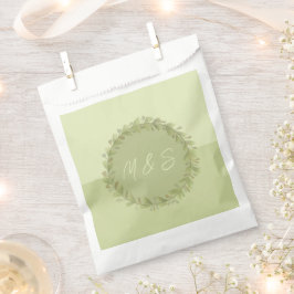 Elegante groene krans Waterverf gepersonaliseerd Bedankzakje