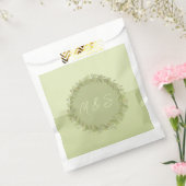 Elegante groene krans Waterverf gepersonaliseerd Bedankzakje (Gezegeld)