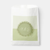 Elegante groene krans Waterverf gepersonaliseerd Bedankzakje (Voorkant)