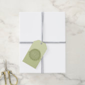 Elegante groene krans Waterverf gepersonaliseerd Cadeaulabel (Met Touw)