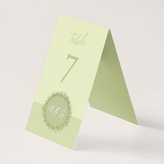 Elegante groene krans Waterverf gepersonaliseerd Kaart (Voorkant)