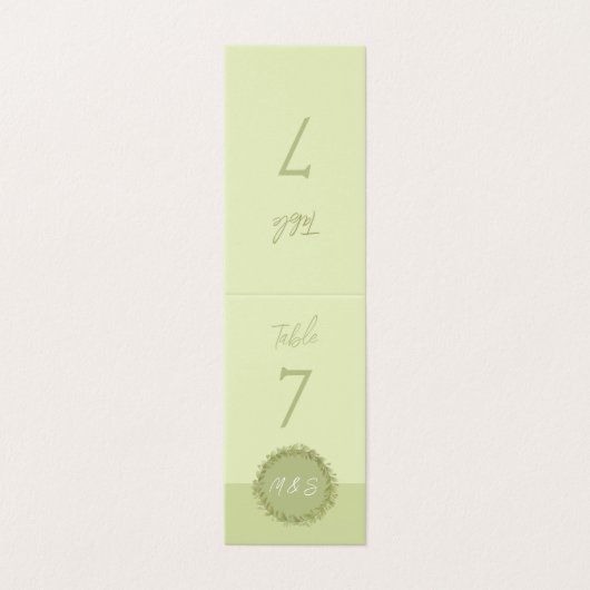 Elegante groene krans Waterverf gepersonaliseerd Kaart (Buitenkant ongevouwen)