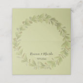 Elegante groene krans Waterverf gepersonaliseerd Plaatskaartje (Buitenkant ongevouwen)