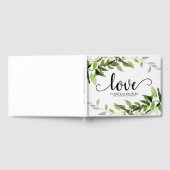 Elegante Groene Liefde Bruiloft Gastenboek (Volledig)