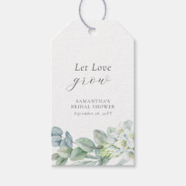 Elegante groene liefde laat groeien zaadpakket ges cadeaulabel