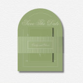 Elegante groene lijnen bruiloft uitnodigingen wikkel