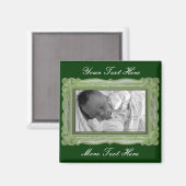 Elegante groene Lijst magneet (Voorkant / Achterkant)