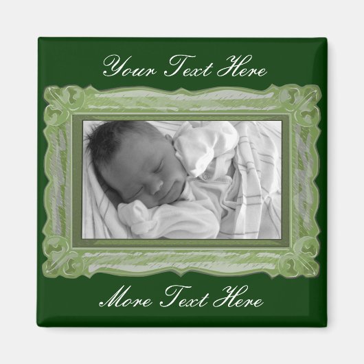 Elegante groene Lijst magneet (Voorkant)