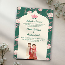 Elegante Groene Lotus Lantaarns Mehndi Sangeet Ind