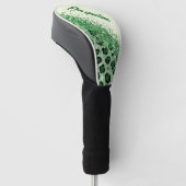 Elegante groene luipaardprint golfheadcover (Schuin)