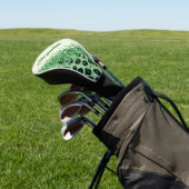 Elegante groene luipaardprint golfheadcover (Insitu)