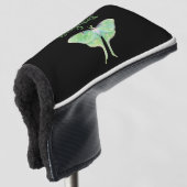 Elegante Groene Luna Moth Gepersonaliseerde Dames  Golfheadcover (3/4 voorkant)