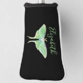 Elegante Groene Luna Moth Gepersonaliseerde Dames  Golfheadcover (Draai 90)