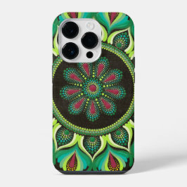 Elegante groene mandala | Boheemse zen minimalisti iPhone 14 Plus Hoesje