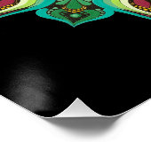 Elegante groene mandala | Boheemse zen minimalisti Perfect Poster (Hoek)