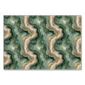 Elegante Groene Marmeren Golven Kaart (Achterkant)