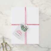 Elegante Groene Merry Christmas Cadeaulabel (Met Touw)