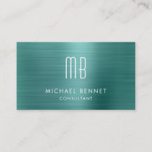 Elegante Groene Metalen Monogram Adviseur