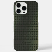 Elegante groene metalen stippen lijnpatroon aangep Case-Mate iPhone case (Achterkant)