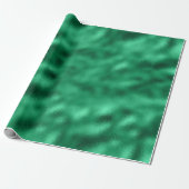 Elegante Groene Metallic Kerstvakantie Cadeaupapier (Uitgerold)