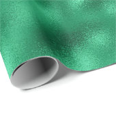 Elegante Groene Metallic Kerstvakantie Cadeaupapier (Rol Hoek)