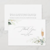 Elegante groene minimal bruidsdouche bedankt (Voorkant / Achterkant)