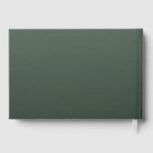Elegante Groene Minimalist Gastenboek (Achterkant)