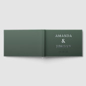 Elegante Groene Minimalist Gastenboek (Volledig)