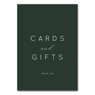 Elegante Groene Minimalistische Dankkaart Kaart