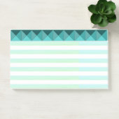 Elegante groene mint piramidevormen & strepen post-it® notes (Kantoor)