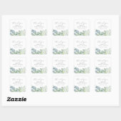 Elegante Groene Moderne Script Bedankkaartje Vierkante Sticker (Vel)