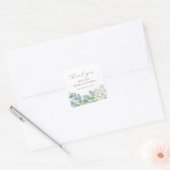 Elegante Groene Moderne Script Bedankkaartje Vierkante Sticker (Envelop)