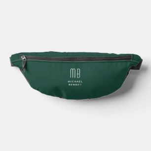 Elegante Groene Monogram Heuptasje